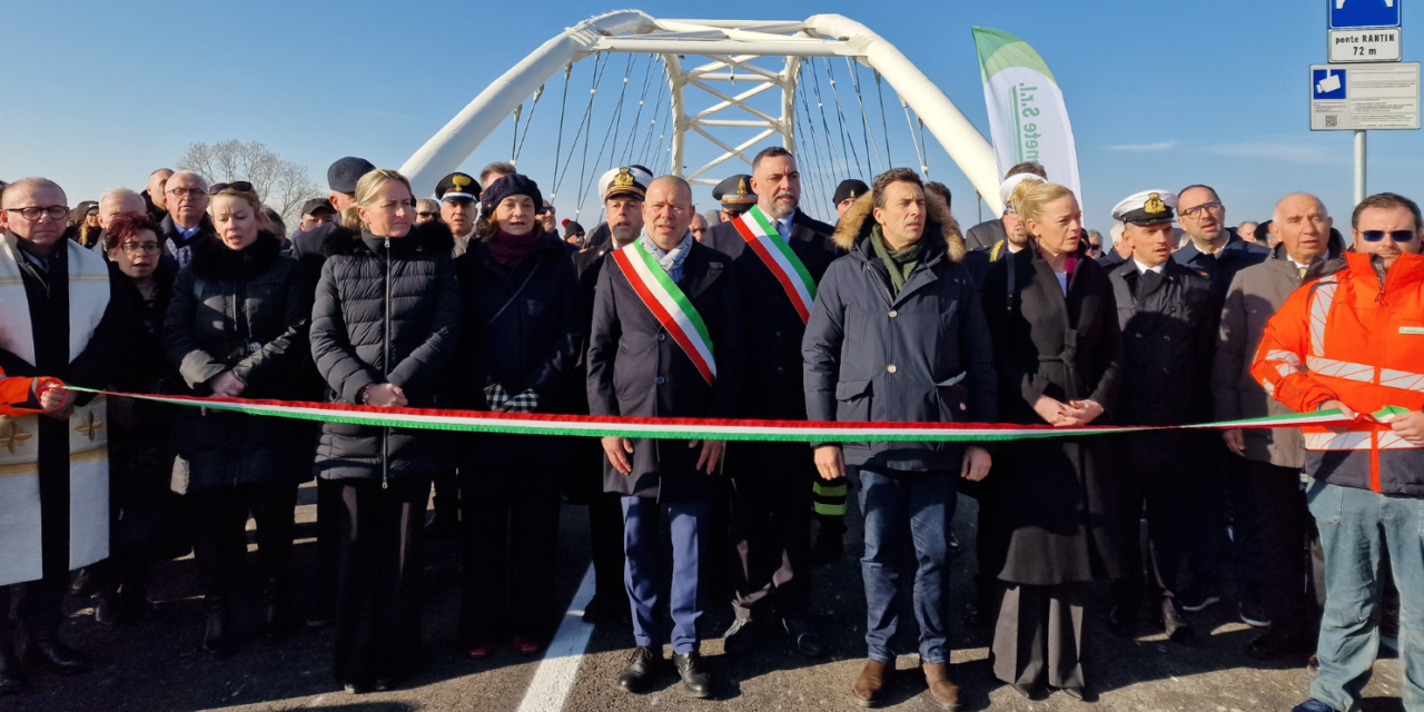 Inaugurato il ponte Rantin sull’idrovia Po Brondolo a Loreo