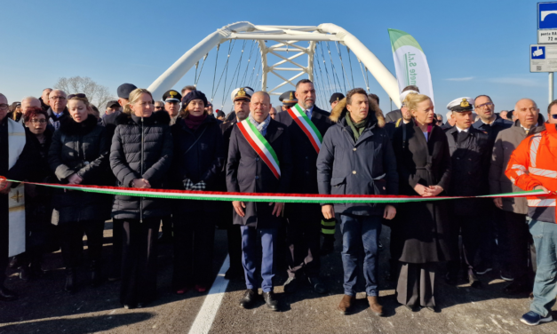 Inaugurato il ponte Rantin sull’idrovia Po Brondolo a Loreo