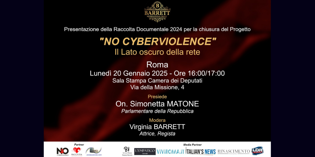 Roma. Camera dei Deputati, 20 gen 2025. Lavori 2024, gruppo “No Cyberviolence” e progetto “Il Lato Oscuro della Rete”