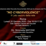 Roma. Camera dei Deputati, 20 gen 2025. Lavori 2024, gruppo “No Cyberviolence” e progetto “Il Lato Oscuro della Rete”