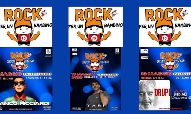 Roma. Castelli Romani. E’ in arrivo l’evento “Rock per un bambino”